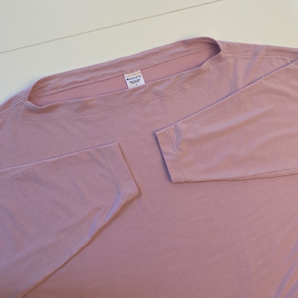 Athleta Cool Down Top in Begonia Pink Size M - Picture 8 of 14